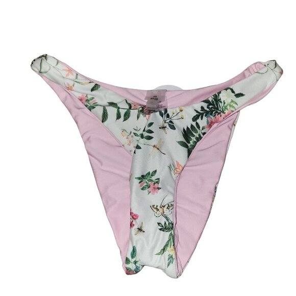 PILY Q Reversible Floral Bikini Bottom. New With Tags $76. Size Large. - Picture 5 of 10